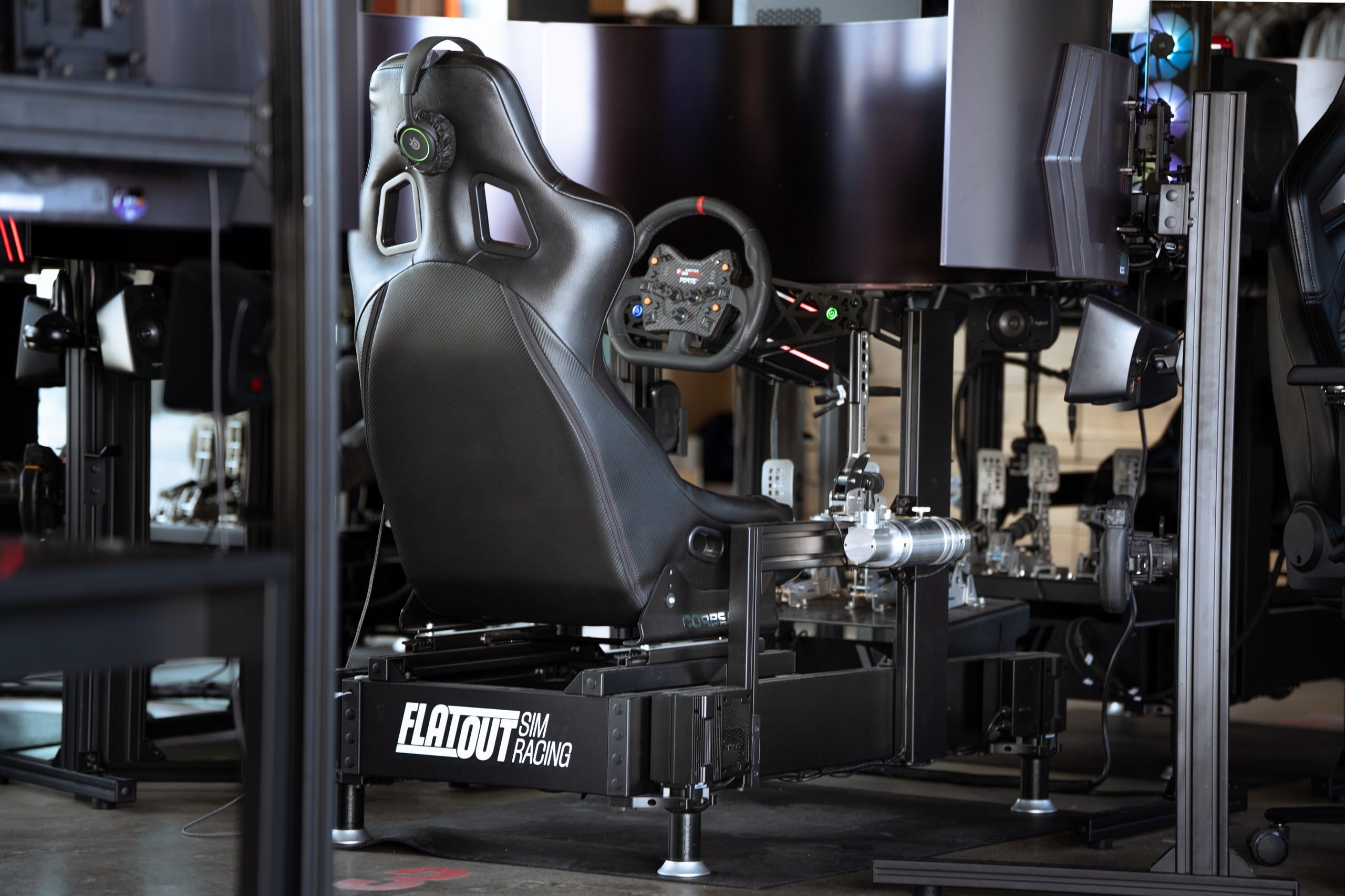 Flatout sim racing custom simulator rig